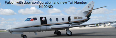 Falcon117 with door configuration and new Tail Number N100ND