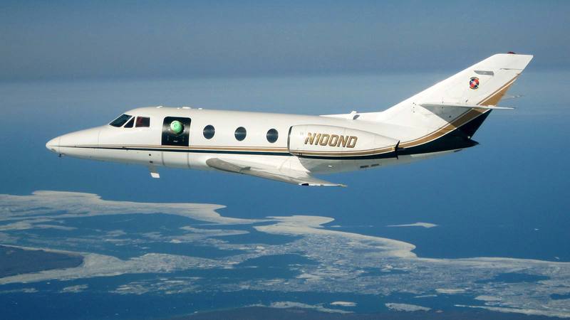 Falcon 10 aircraft that the Aero-Optics Lab uses for its groundbreaking aerospace research and development.